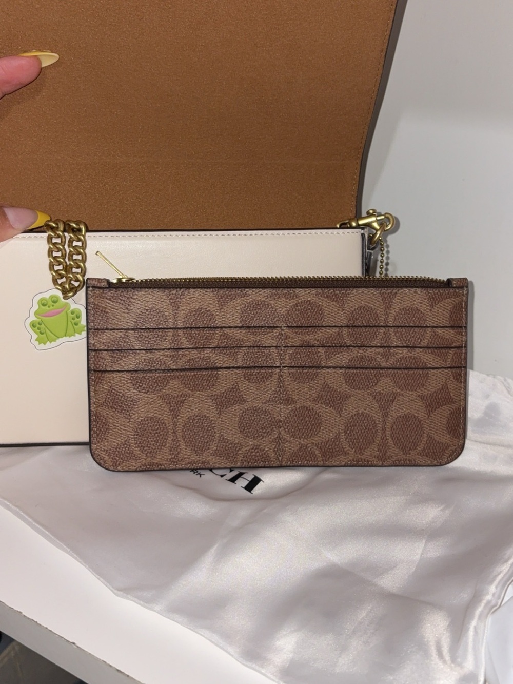 COACH Cream Leather Crossbody with Playful Sticker Motifs - Picture 4 of 6
